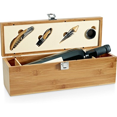 SYRAH. Weinkasten aus Bambus, ABS und Edelstahl, Natur
