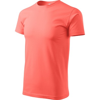 T-Shirt Herren Basic, 2XL, koralle