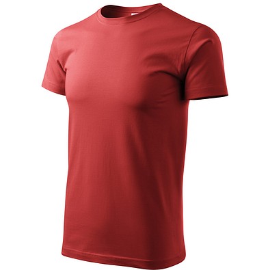 T-Shirt Herren Basic, 2XL, weinrot