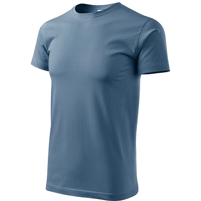 T-Shirt Herren Basic, 4XL, denim