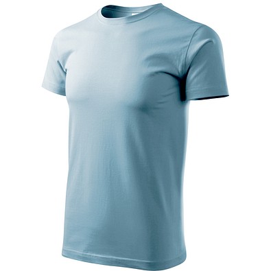 T-Shirt Herren Basic, 4XL, himmelblau