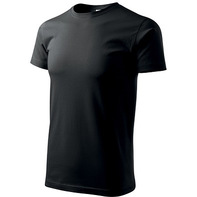 T-Shirt Herren Basic, 4XL, schwarz