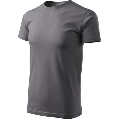 T-Shirt Herren Basic, 4XL, stahlgrau