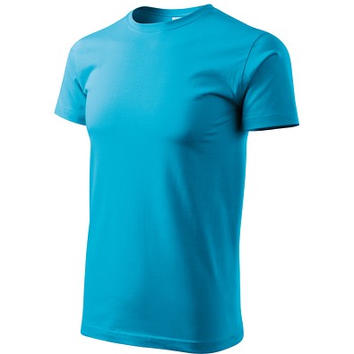 T-Shirt Herren Basic, 4XL, türkisblau