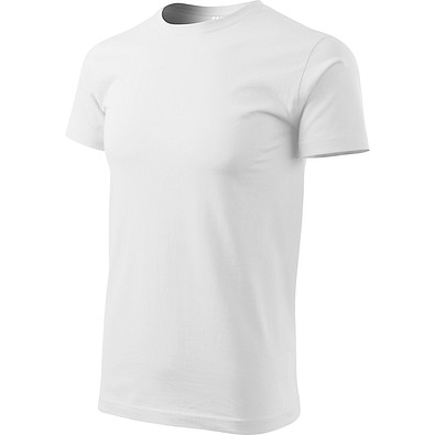 T-Shirt Herren Basic, 4XL, weiss