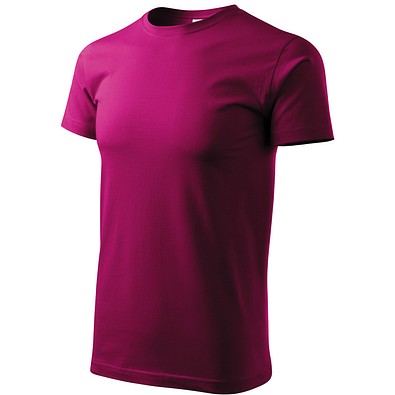 T-Shirt Herren Basic, S, fuchsia rot