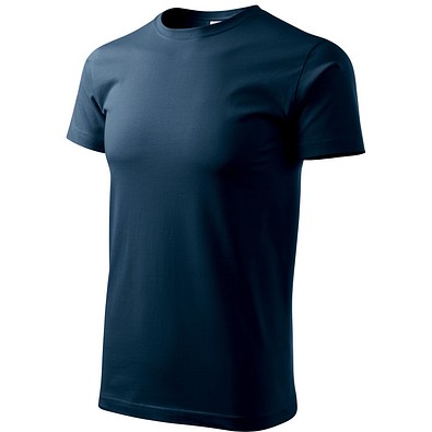T-Shirt Herren Basic, S, marineblau