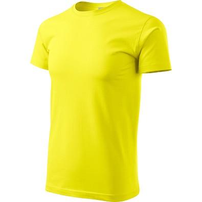 T-Shirt Herren Basic, S, zitronengelb