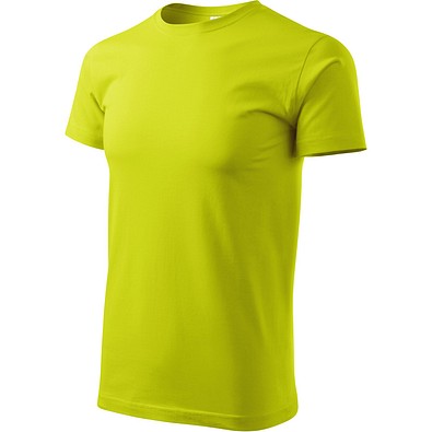 T-Shirt Herren Basic, S, zitronengrün