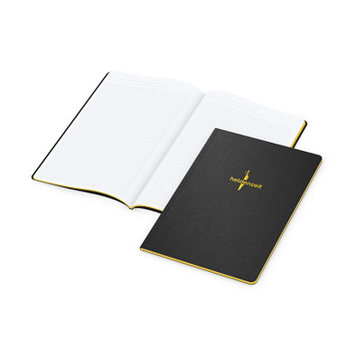 Geiger-Notes Broschur Tablet-Book A4, inkl. Prägung und Farbschnitt gelb