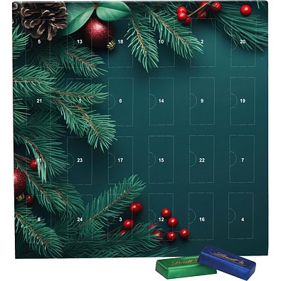 Täfelchen Adventskalender, Lindt Schokotäfelchen, Edle Tannenzweige