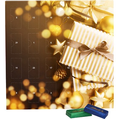 Täfelchen Adventskalender, Lindt Schokotäfelchen, Gold-Paket