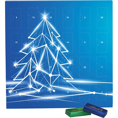 Täfelchen Adventskalender, Lindt Schokotäfelchen, LED Tanne