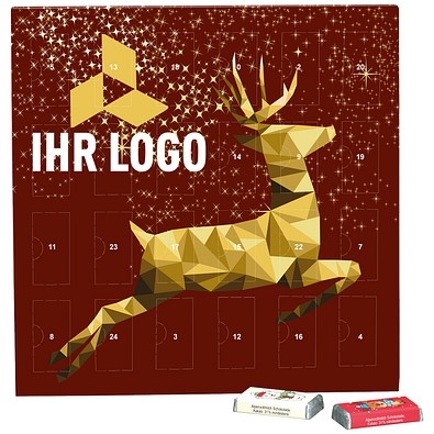 Täfelchen Adventskalender, Sarotti Täfelchen, Rentier, Gold