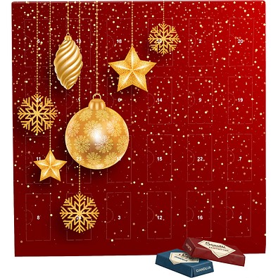Täfelchen Adventskalender, Sarotti Täfelchen, Christbaumkugeln Gold