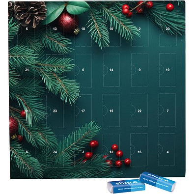 Täfelchen Adventskalender, share Schokotäfelchen, Edle Tannenzweige