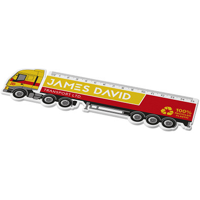 Tait 15 cm LKW-förmiges Lineal aus Recycling-Kunststoff, weiß