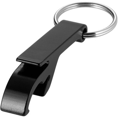 Schlüsselanhänger Tao mit Flaschen- und Dosenöffner, schwarz