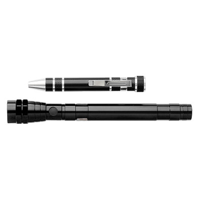 Set Tool mit Taschenlampe Bits & Light, schwarz