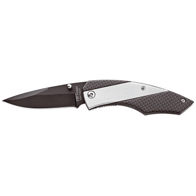METMAXX® Taschenmesser Carbon in Holzbox, schwarz