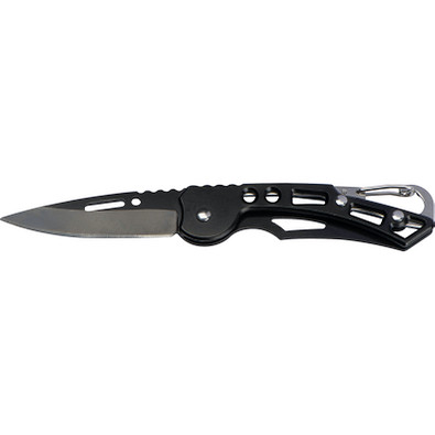 Taschenmesser mit Karabinerhaken, schwarz