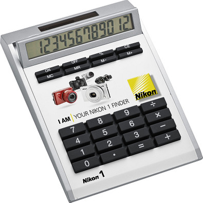 Taschenrechner Digitaldruck, Silber
