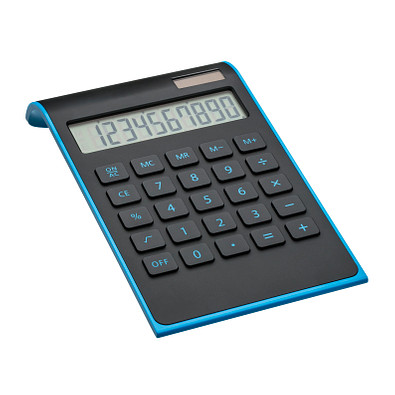 reeves® Taschenrechner Valinda, schwarz/hellblau