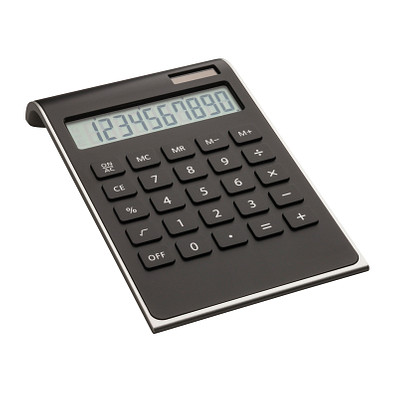 reeves® Taschenrechner Valinda, schwarz/silber