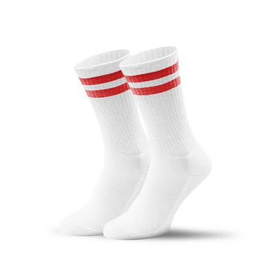 Mr. Socks Tennissocken, White / Red Pantone 185 C