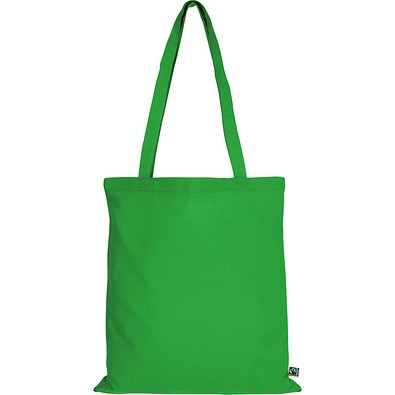 Fairtrade Baumwolltasche mit langen Henkeln, maigrün
