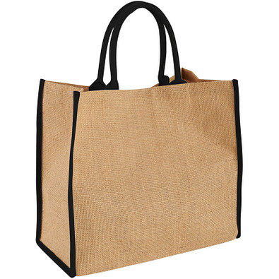 Jute Tragetasche The Large, natur/schwarz