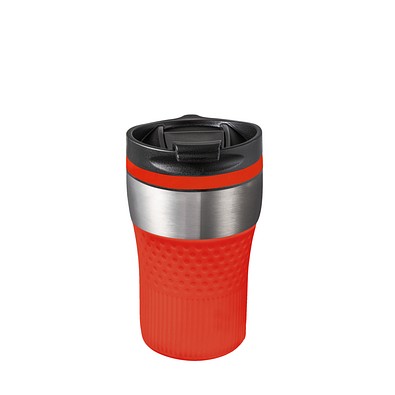 Thermobecher RETUMBLER-BAYAMO CORPORATE, silber/rot