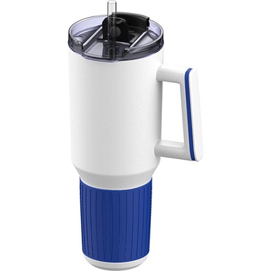 Thermobecher RETUMBLER-myKINGS CANYON 1200, weiß/blau
