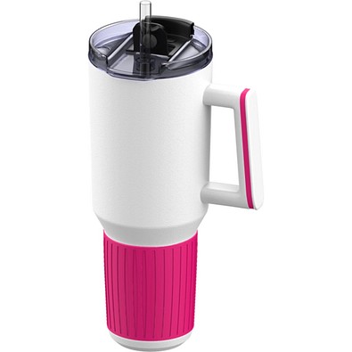 Thermobecher RETUMBLER-myKINGS CANYON 1200, weiß/magenta