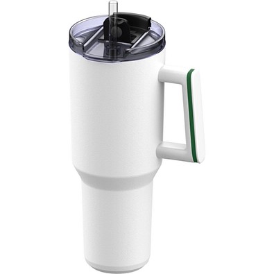 Thermobecher RETUMBLER-myKINGS CANYON 1200, weiß, Ring grün