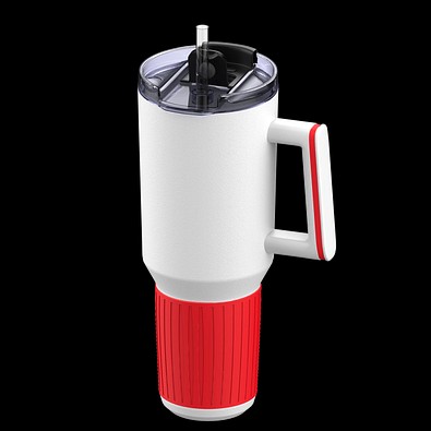 Thermobecher RETUMBLER-myKINGS CANYON 1200, weiß/rot