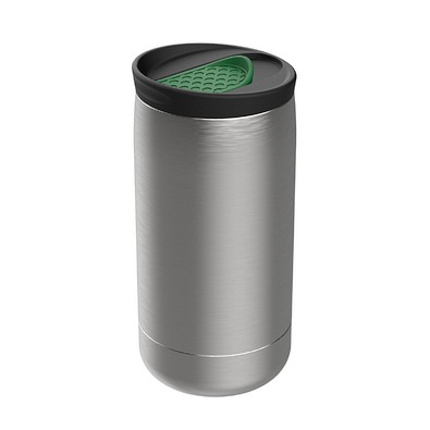 Thermobecher RETUMBLER-myNIZZA, silber/grün