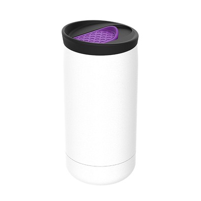 Thermobecher RETUMBLER-myNIZZA, weiß/lila