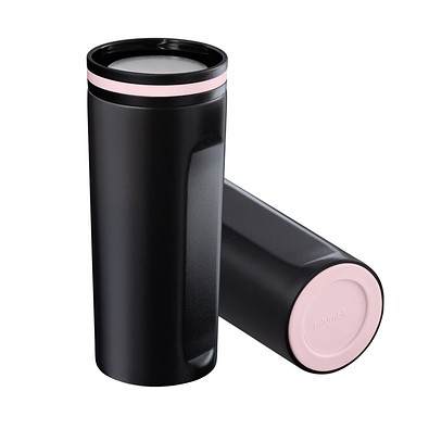 Thermobecher RETUMBLER-mySTEELONE, schwarz/rosa