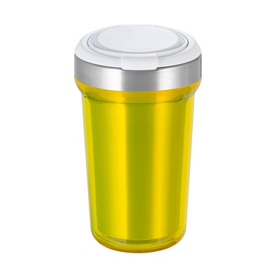 Thermobecher RETUMBLER-myVIVERO, silber/weiß/gelb