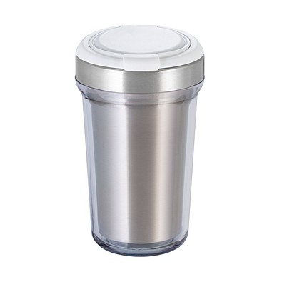 Thermobecher RETUMBLER-myVIVERO, silber/weiß/transparent