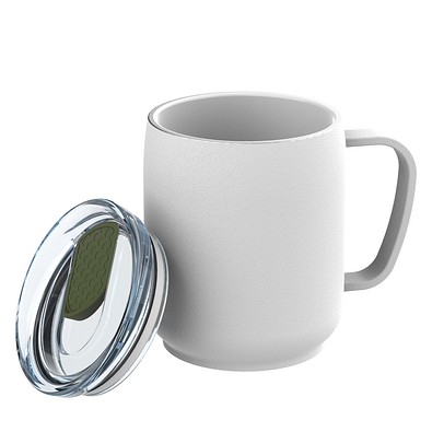 Thermotasse RETUMBLER-myNIZZA CERAMIC, weiß/dunkelgrün