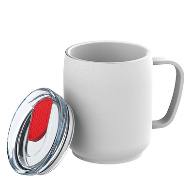 Thermotasse RETUMBLER-myNIZZA CERAMIC, weiß/rot