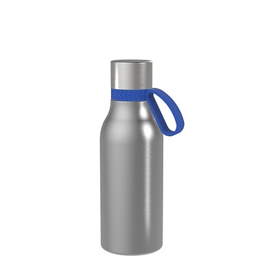 Thermotrinkflasche RETUMBLER-myNIZZA II 420 CERAMIC, silber, Ring blau