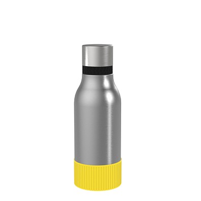 Thermotrinkflasche RETUMBLER-myNIZZA II 420 CERAMIC, silber, Sleeve gelb