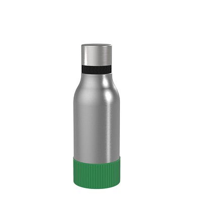 Thermotrinkflasche RETUMBLER-myNIZZA II 420 CERAMIC, silber, Sleeve grün