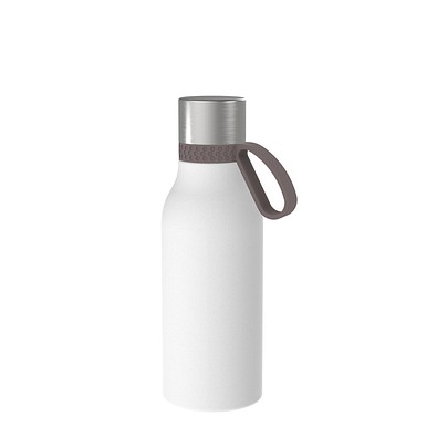 Thermotrinkflasche RETUMBLER-myNIZZA II 420 CERAMIC, weiß, Ring braun