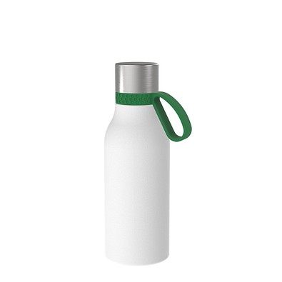Thermotrinkflasche RETUMBLER-myNIZZA II 420 CERAMIC, weiß, Ring grün