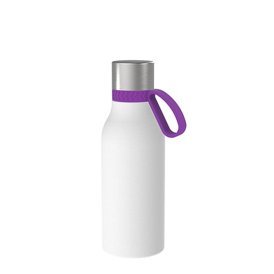 Thermotrinkflasche RETUMBLER-myNIZZA II 420 CERAMIC, weiß, Ring lila