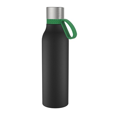 Thermotrinkflasche RETUMBLER-myNIZZA II 600 CERAMIC, schwarz, Ring grün